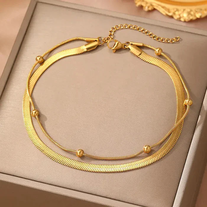 Snake Bone Pattern Anklet
